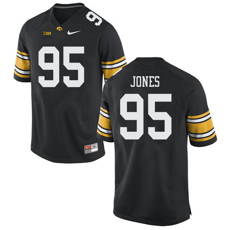 Men #95 Logan Jones Iowa Hawkeyes College Football Jerseys Sale-Black